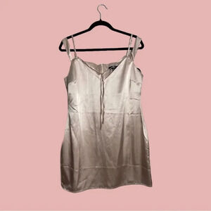 Missguided satin mini strappy dress